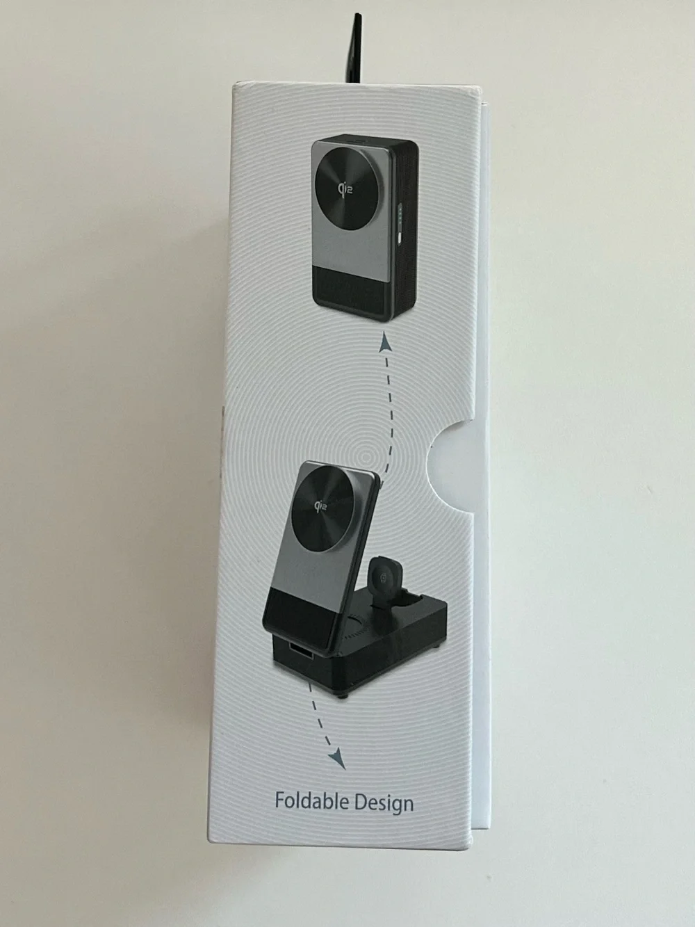 3-in-1 Wireless Charging Station for Phone, Earbuds & Smartwatch - Black/Gray